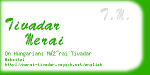 tivadar merai business card